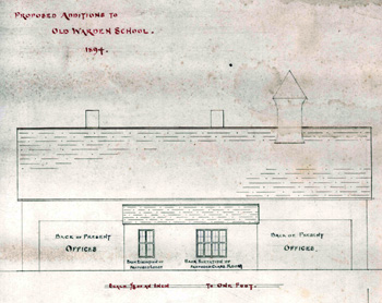 proposed additions to school - elevation 1894